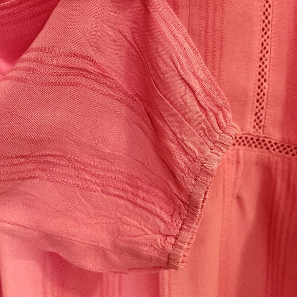 Fever Coral Peasant Blouse - Picture 7 of 13